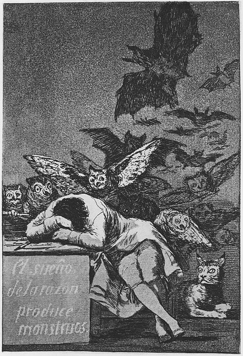 The Sleep of Reason Produces Monsters, Francisco Goya